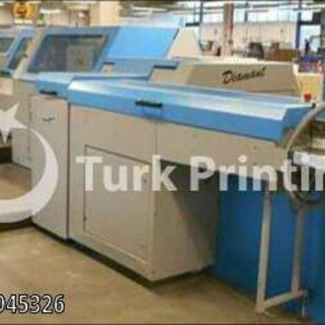 Used Muller Martini model DIAMANT casing in line for hard cover book production year of 2004 for sale, price ask the owner, at TurkPrinting in Perfect Binding Machines