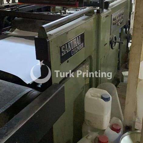 Used Sakurai Cylinder UV Coating machine year of 1987 for sale, price 27000 USD C&F (Cost & Freight), at TurkPrinting in Laminating - Coating Machines