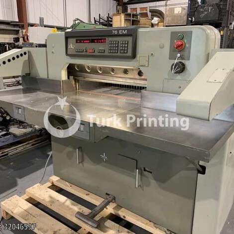 Used Polar 76EM Paper Cutter year of 1992 for sale, price ask the owner, at TurkPrinting in Paper Cutters - Guillotines