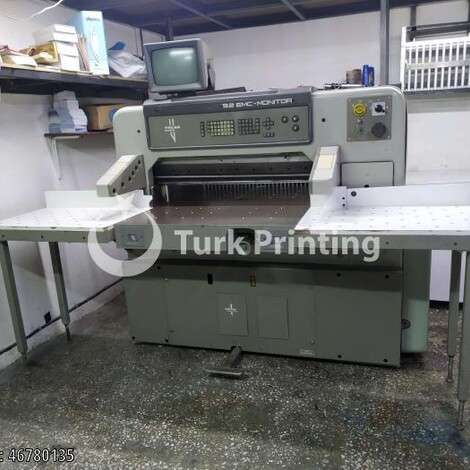 Used Polar 92 EMC-MONITOR PAPER CUTTER year of 1989 for sale, price 12500 EUR, at TurkPrinting in Paper Cutters - Guillotines