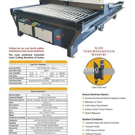 New Robart Laser Cutting Machines Industrial Systems year of 2019 for sale, price 65000 USD EXW (Ex-Works), at TurkPrinting in CNC Router and CNC Cutting Machines