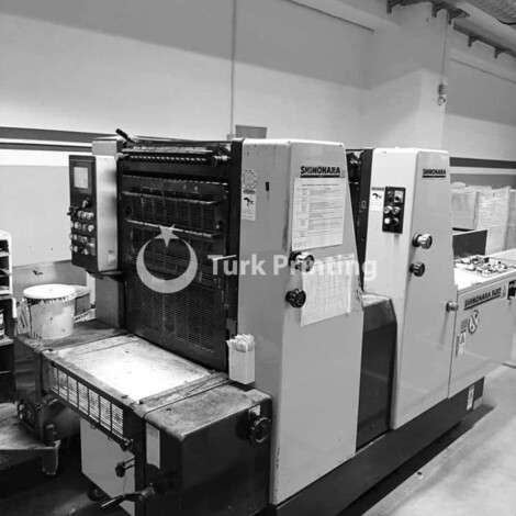 Used Shinohara 52-2 straight 2 colour offset printing press year of 2003 for sale, price ask the owner, at TurkPrinting in Used Offset Printing Machines