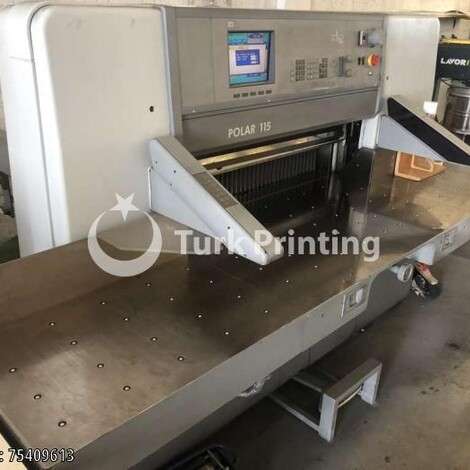 Used Polar 115 ED Paper Guillotine year of 2002 for sale, price ask the owner, at TurkPrinting in Paper Cutters - Guillotines