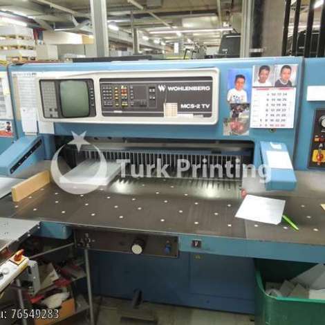 Used Wohlenberg 115 MCS-2 TV Paper Cutter year of 1992 for sale, price ask the owner, at TurkPrinting in Paper Cutters - Guillotines
