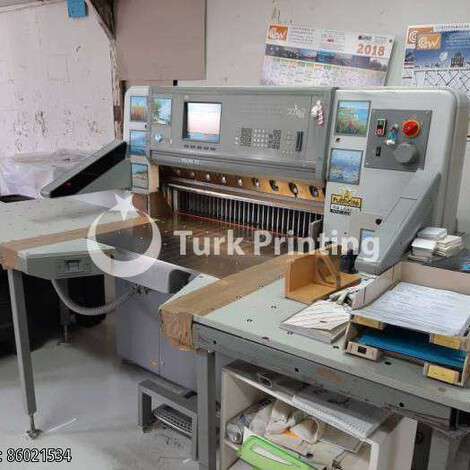 Used Polar 92 ED Paper guillotine year of 1996 for sale, price ask the owner, at TurkPrinting in Paper Cutters - Guillotines